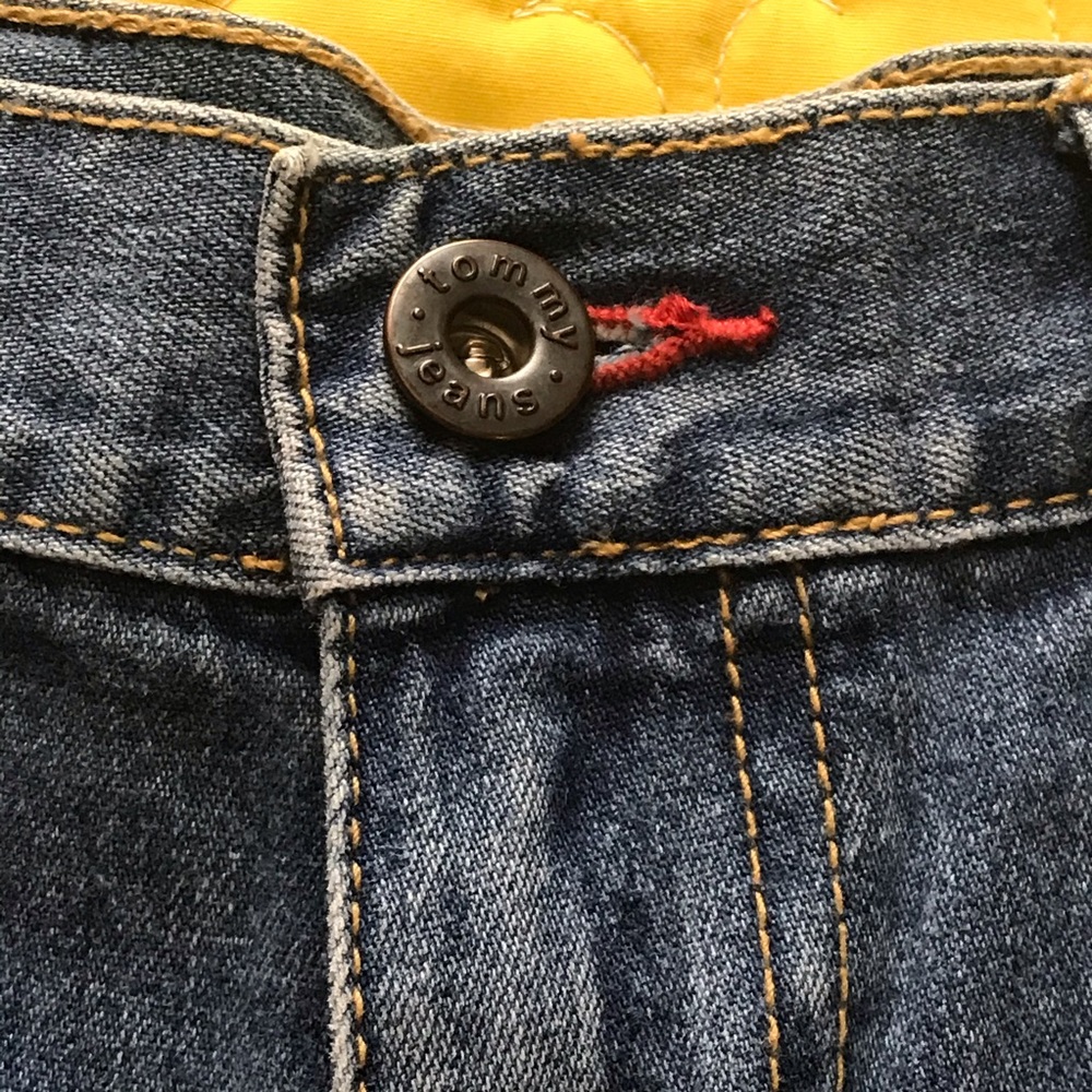 Y2K Tommy Hilfiger Released Hem Denim Short Shorts - Picture 7 of 11